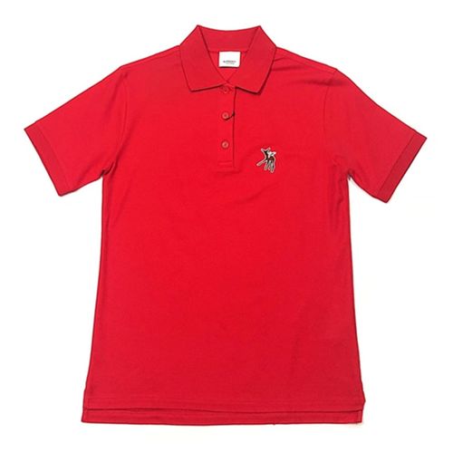 Áo Polo Burberry Appliquéd Cotton-Piqué Polo Shirt Màu Đỏ Size M