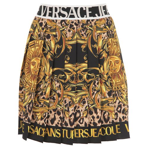 Chân Váy Versace Jeans Couture Women's Skirt With Baroque Pattern Black-Gold 72HAE812 NS112 G89 Phối Màu
