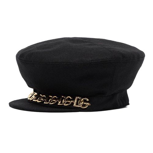Mũ Dolce & Gabbana D&G Black Wool Baker Boy Hat Màu Đen Size 56