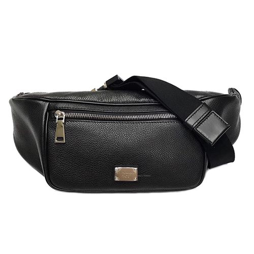 Túi Đeo Hông Dolce & Gabbana Black Fanny Waist Pack Belt Purse Leather Bag Màu Đen