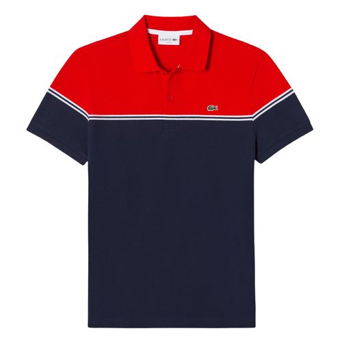 Áo Polo Lacoste Fit Polo Shirt PH7063-19BLAW Màu Đỏ - Xanh Navy Size M