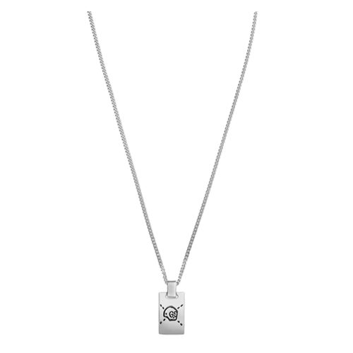 Dây Chuyền Gucci Ghost Pendant Necklace In Silver Màu Bạc