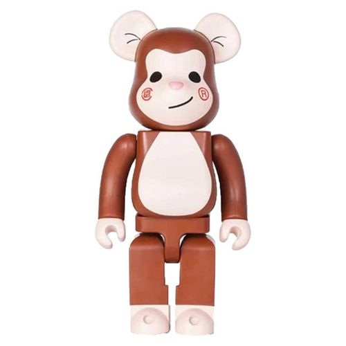 Đồ Chơi Mô Hình Bearbrick X Clot Monkey Edison Chen Juice Màu Nâu Be Size 400%