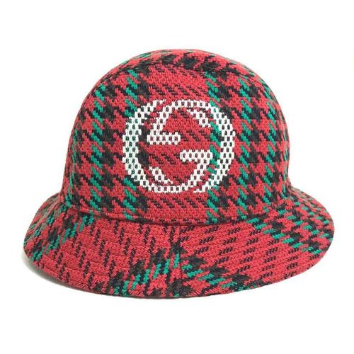 Mũ Gucci Interlocking G GG Check Pattern Hat 6408764 Màu Đỏ