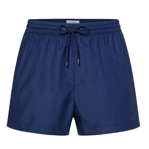 Quần Shorts Calvin Klein Logo Tape Drawstring Short Swim Shorts Màu Xanh Navy