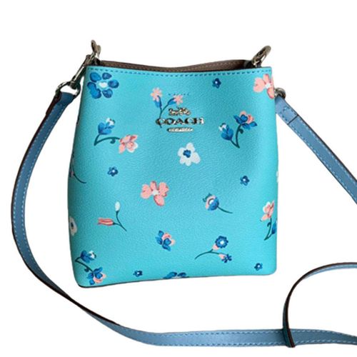 Túi Đeo Chéo Coach Mini Town Bucket Bag With Mystical Floral Print Coach C8608 Màu Xanh Blue
