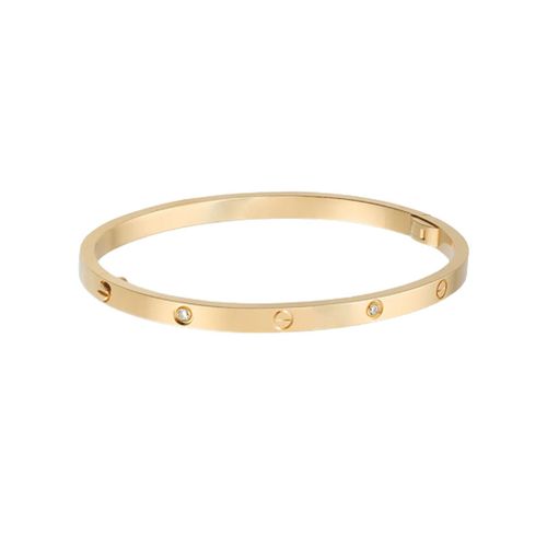 Vòng Đeo Tay Cartier Love Bracelet, Small Model, 6 Diamonds Màu Vàng Gold