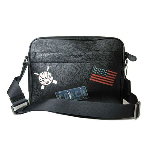 Túi Đeo Chéo Coach Nam Charles Camera Bag With American Dreaming Patches F26079 Màu Đen