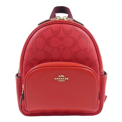 Balo Coach Mini Court Backpack In Signature Canvas C8604 Màu Đỏ Size 20