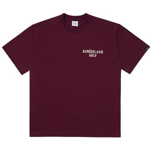 Áo Phông Acmé De La Vie ADLV Stitch Embroidered Short Sleeve T-Shirt Wine Màu Đỏ Mận Size 1