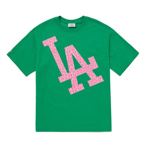 Áo Phông MLB  Illusion Mega Overfit LA Dodgers Tshirt 3ATS60023-07GNL Màu Xanh Green