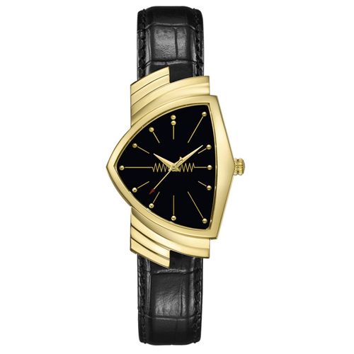 Đồng Hồ Nữ Hamilton Ventura H24301731 Quartz Watch 32.3 x 50.3mm Màu Vàng Đen