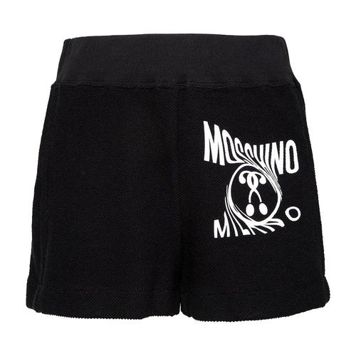 Quần Shorts Moschino Couture With Moschino Logo Print T0335 0528 1555 Màu Đen