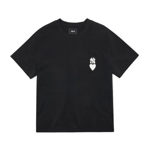 Áo Phông MLB Heart Small Logo Comfortable Fit Short Tshirt 3ATSH1023-50BKS Màu Đen