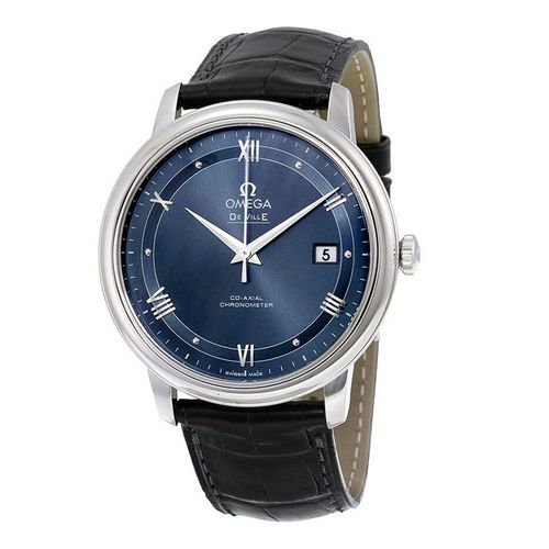 Đồng Hồ Nam Omega De Ville Prestige Automatic Men's Watch 424.13.40.20.03.002 Màu Xanh