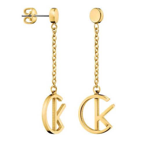 Khuyên Tai Calvin Klein CK League Drop Earrings KJ6DJE100100 Màu Vàng Gold