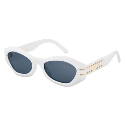 Kính Mát Dior Signature B1U 50B0 White Butterfly Sunglasses Màu Trắng Xanh