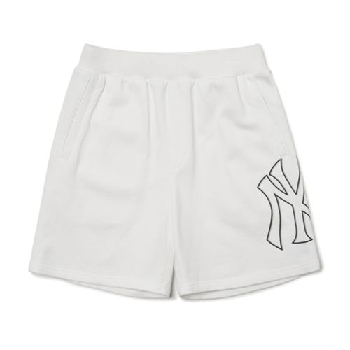 Quần Shorts MLB Basic Big Logo Half Pants New York Yankees 3ASPB0223-50WHS Màu Trắng