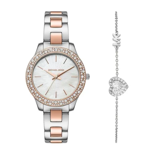 Đồng hồ nữ Michael Kors Camille ThreeHand Rose GoldTone Stainless Steel Watch  Set MK3654