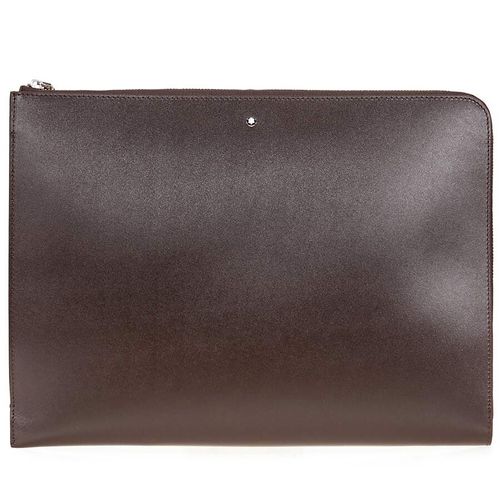 Túi Cầm Tay Montblanc Leather Portfolio- Brown 114520 Màu Nâu