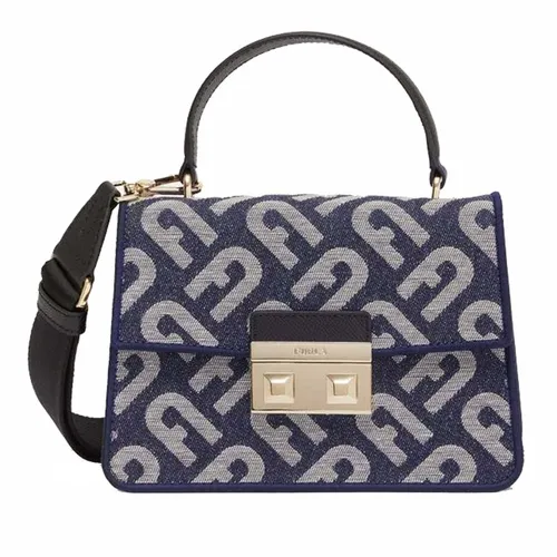 Mua Túi Xách Furla Bella Mini Top Handle Nero Màu Xanh Denim Furla