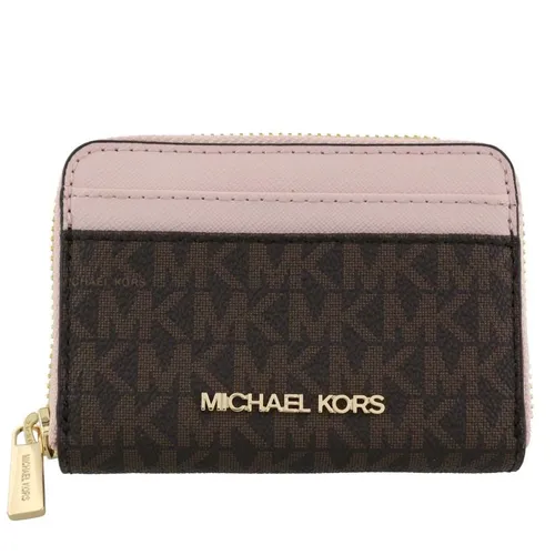 Michael Kors Jet Set Small Top Zip Coin Pouch ID Card Holder Key Ring Wallet   eBay