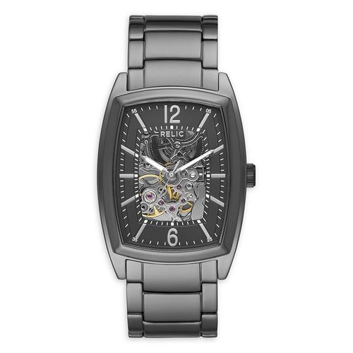 Đồng Hồ Nam Fossil Relic by Fossil Men's Perry Stainless Steel Automatic ZR77308 Màu Ghi