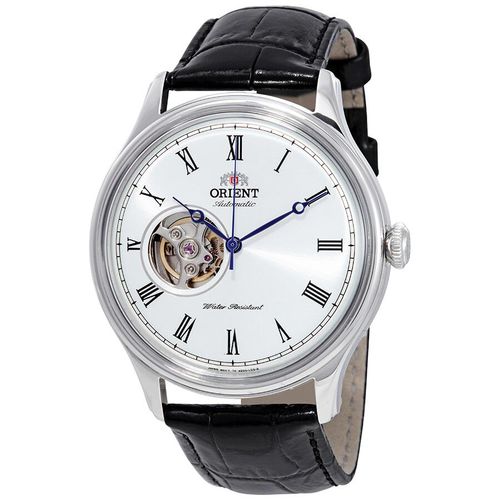 Đồng Hồ Nam Orient Open Heart Automatic White Dial Men's Watch FAG00003W0 Màu Đen Bạc