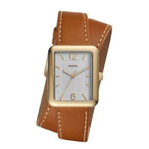 Đồng Hồ Nữ Fossil Atwater Brown Leather Wrap Watch ES4159 Màu Nâu