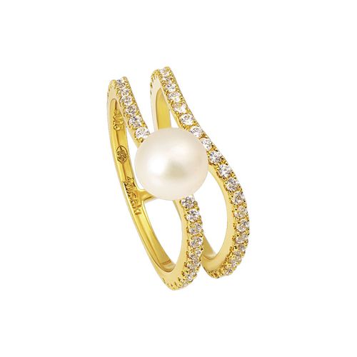 Nhẫn Misaki Monaco Dance Ring Gold With White Cultured Pearls Màu Vàng