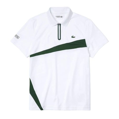 Áo Polo Men's Lacoste Sport Paneled Breathable Piqué Tennis Polo Shirt Màu Trắng Size M