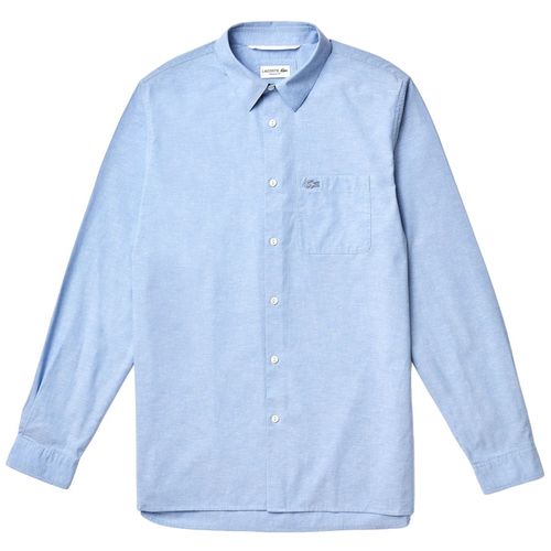 Áo Sơ Mi Lacoste Men Regular Fit Buttoned Collar Blue Shirt CH6237-1ZZ Màu Xanh Nhạt Size L
