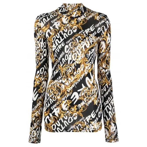 Áo Thun Versace Jeans Couture With All-over Logo And Baroque Print 73HAH617 JS138 G89 Phối Màu