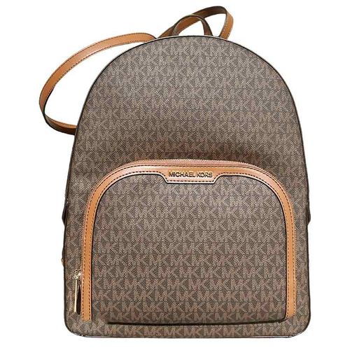 Michael Kors Abbey Jaycee Large Backpack Brown MK Signature School Bag  196163096292  eBay