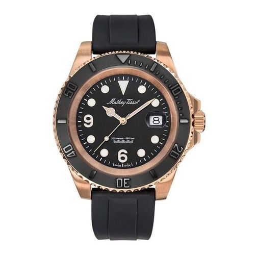Đồng Hồ Nam Mathey-Tissot Mathy Design Quartz Black Dial Men's Watch H909PN Màu Đen
