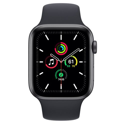 Đồng Hồ Thông Minh Apple Watch SE 44mm Viền Nhôm Dây Silicone Màu Xanh Đen