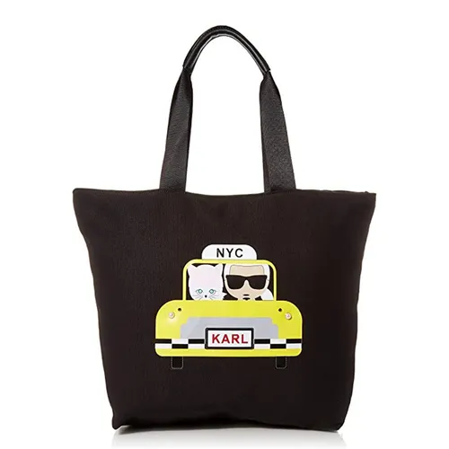 Túi Tote Karl Lagerfeld Paris Kristen Canvas Tote Bag Màu Đen