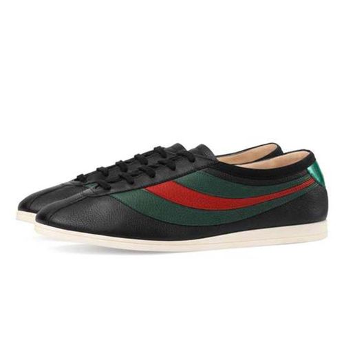 Giày Gucci Black Leather Falacer Sneakers Màu Đen Size 40.5
