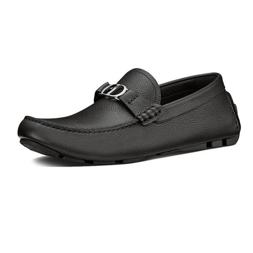 Giày Lười Nam Dior Loafer Black Grained Calfskin Màu Đen Size 40