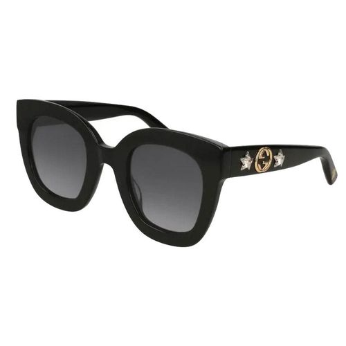 Kính Mát Gucci Grey Square Sunglasses GG0208S 001 49