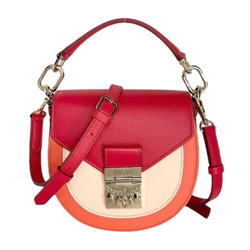 Túi Đeo Vai MCM Tracy Shoulder Bag In Color Block Leather Màu Đỏ