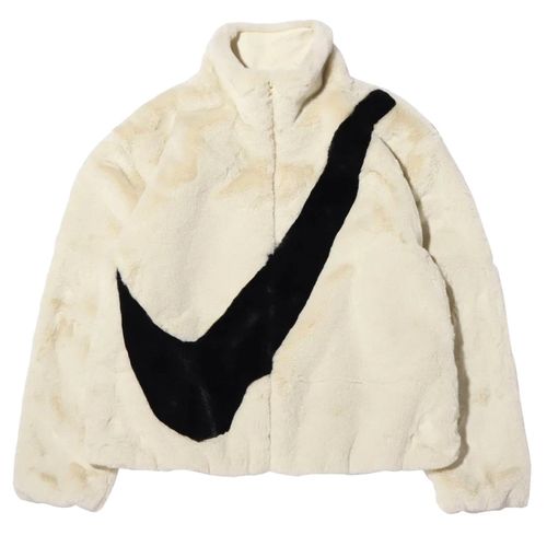 Áo Khoác Lông Nike Sportswear Faux Fur Jacket Cream DM1760 238 Màu Kem Đen Size S
