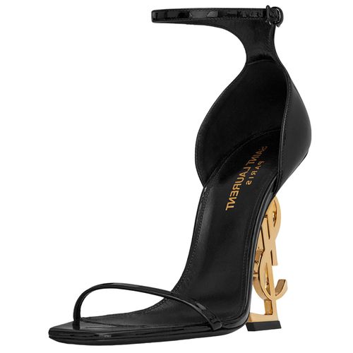 Dép Cao Gót Nữ Yves Saint Laurent YSL Opyum Sandals In Patent Leather 5576620NPKK1000 Màu Đen
