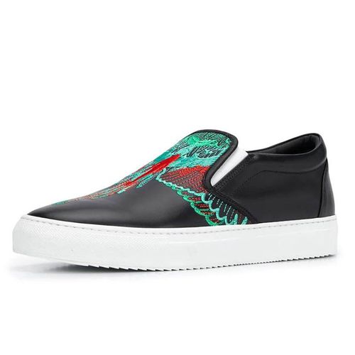 Giày Marcelo Burlon County Of Milan Embroidered Wings Slip-On Sneakers Màu Đen