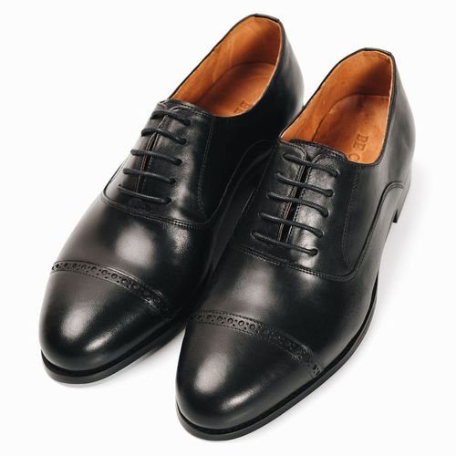 Giày Tây Be Classy Charles Captoe Oxford - OF02 Màu Đen Size 37