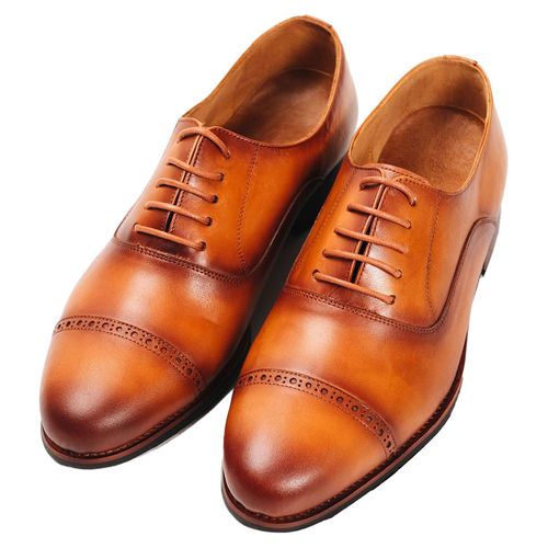 Giày Tây Be Classy Charles Captoe Oxford - OF02 Màu Nâu Vàng Size 37