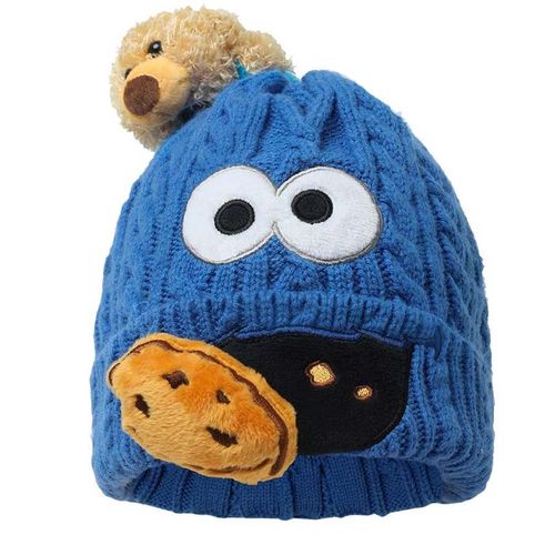 Mũ Len 13 De Marzo x Sesame Street Cookie Monster Bear Knitted Hat FR-JX-870 Màu Xanh Blue