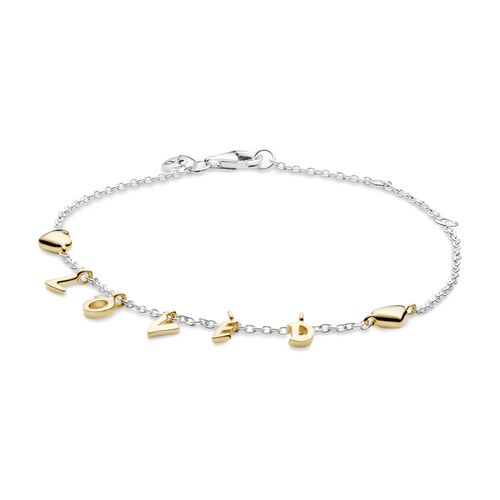 Vòng Đeo Tay Pandora Engraved Love Bracelet 567804-20 Màu Bạc