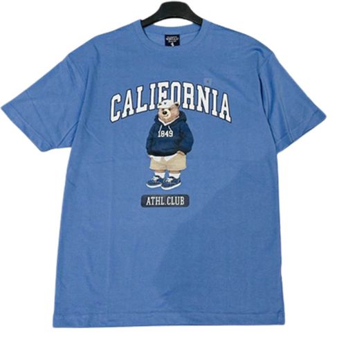 Áo Phông WHOAU Tshirt Gấu Cali 1849 Màu Xanh Blue