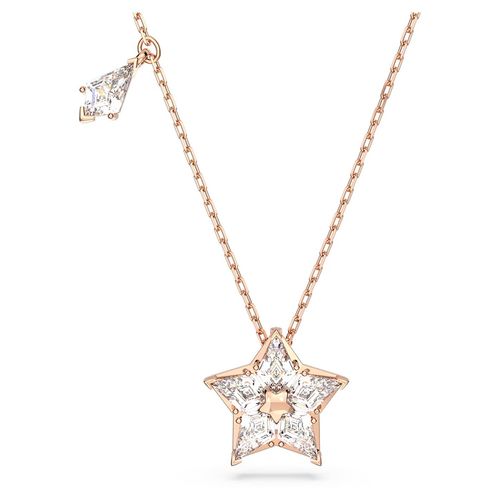 Dây Chuyền Swarovski Stella Pendant Kite Cut, Star, White, Rose Gold-Tone Plated 5645463 Màu Vàng Hồng
